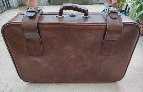 Valigia vintage rigida marrone