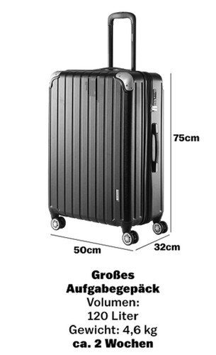 Valigia rigida biz xxl vacanza - valigia,