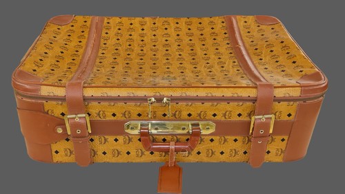 Valigia mcm marrone monogramma - valigia,